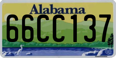 AL license plate 66CC137