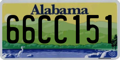 AL license plate 66CC151