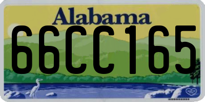 AL license plate 66CC165