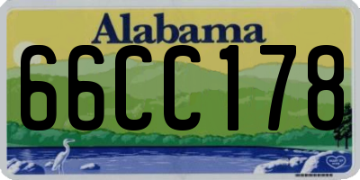 AL license plate 66CC178