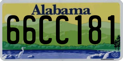 AL license plate 66CC181