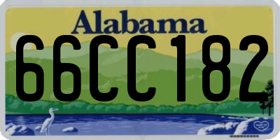 AL license plate 66CC182