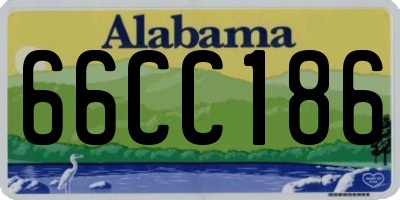 AL license plate 66CC186