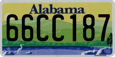 AL license plate 66CC187