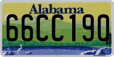 AL license plate 66CC190