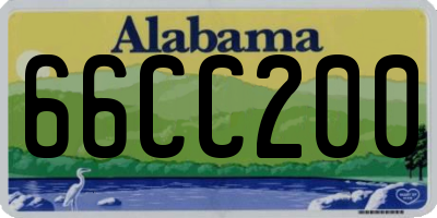 AL license plate 66CC200