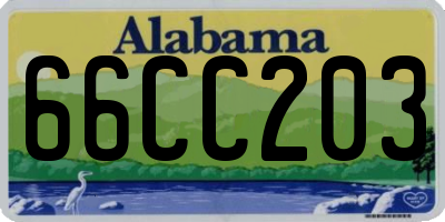 AL license plate 66CC203