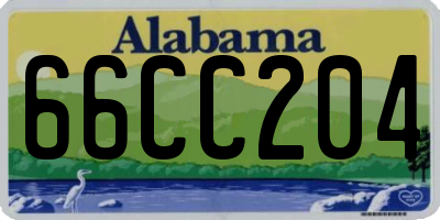AL license plate 66CC204