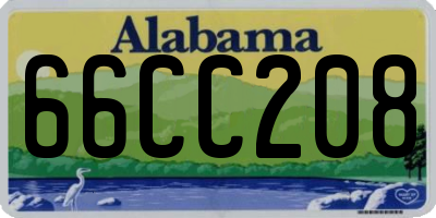 AL license plate 66CC208