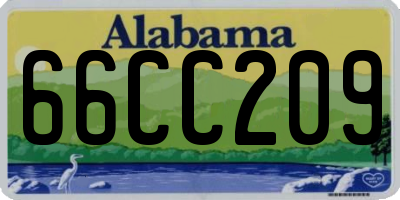 AL license plate 66CC209