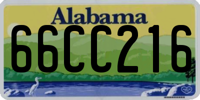 AL license plate 66CC216