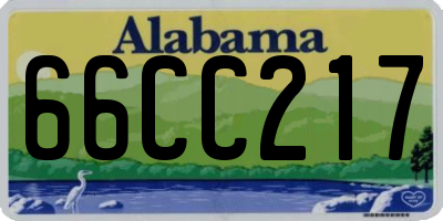 AL license plate 66CC217
