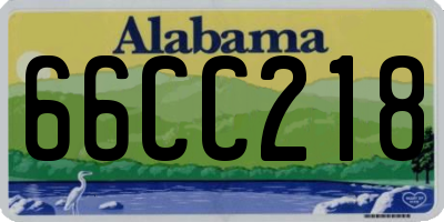AL license plate 66CC218