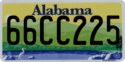 AL license plate 66CC225