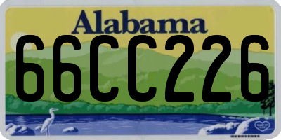 AL license plate 66CC226