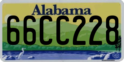 AL license plate 66CC228