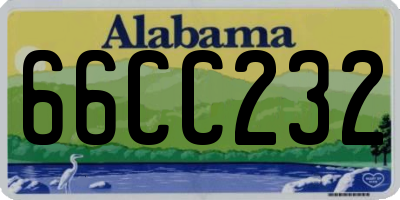 AL license plate 66CC232