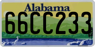 AL license plate 66CC233