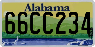 AL license plate 66CC234