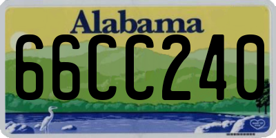 AL license plate 66CC240