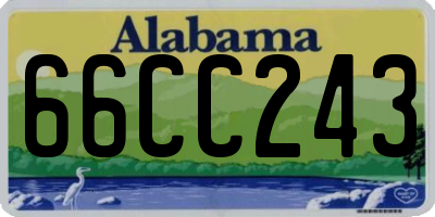 AL license plate 66CC243