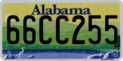 AL license plate 66CC255