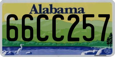 AL license plate 66CC257