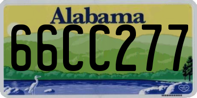 AL license plate 66CC277