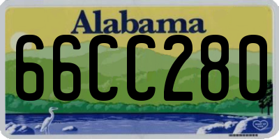 AL license plate 66CC280
