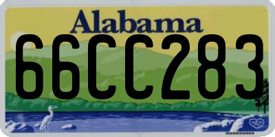 AL license plate 66CC283