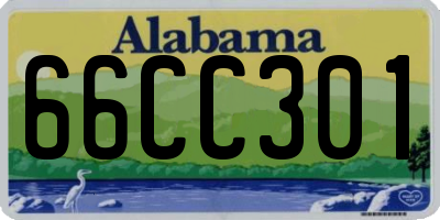 AL license plate 66CC301