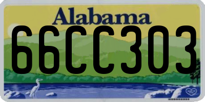 AL license plate 66CC303