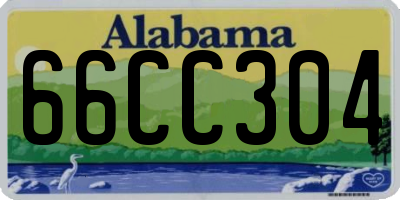 AL license plate 66CC304