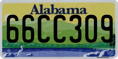 AL license plate 66CC309