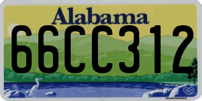 AL license plate 66CC312