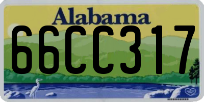 AL license plate 66CC317