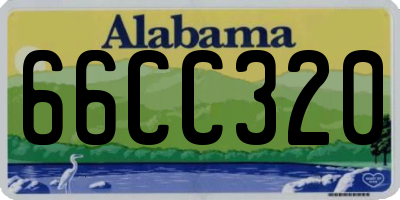AL license plate 66CC320
