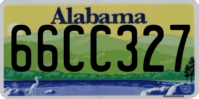 AL license plate 66CC327