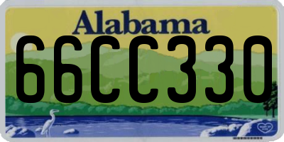 AL license plate 66CC330