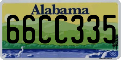 AL license plate 66CC335