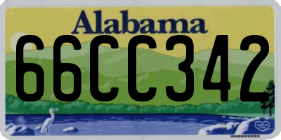 AL license plate 66CC342