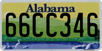 AL license plate 66CC346