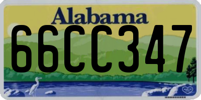 AL license plate 66CC347