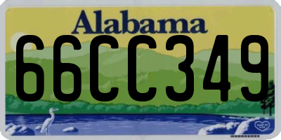 AL license plate 66CC349