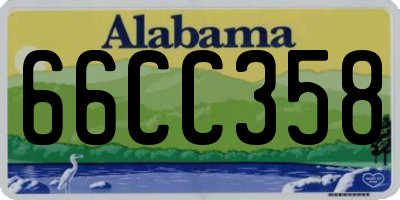 AL license plate 66CC358