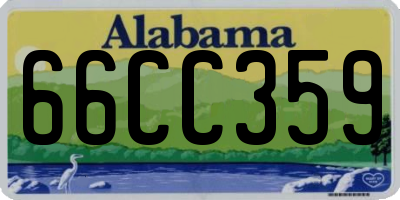 AL license plate 66CC359