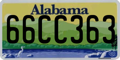 AL license plate 66CC363