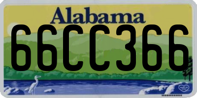 AL license plate 66CC366