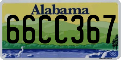 AL license plate 66CC367