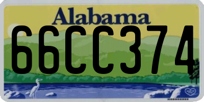 AL license plate 66CC374